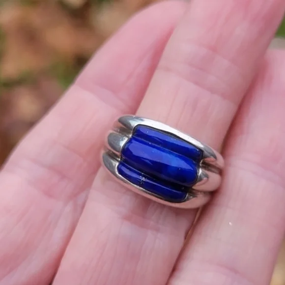 RESERVED DO NOT BUY Sterling Silver Lapis Ring Sz 5.5 - Picture 1 of 2